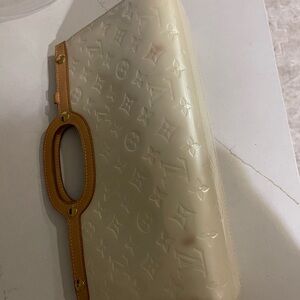 Louis Vuitton Cream Clutch Bag